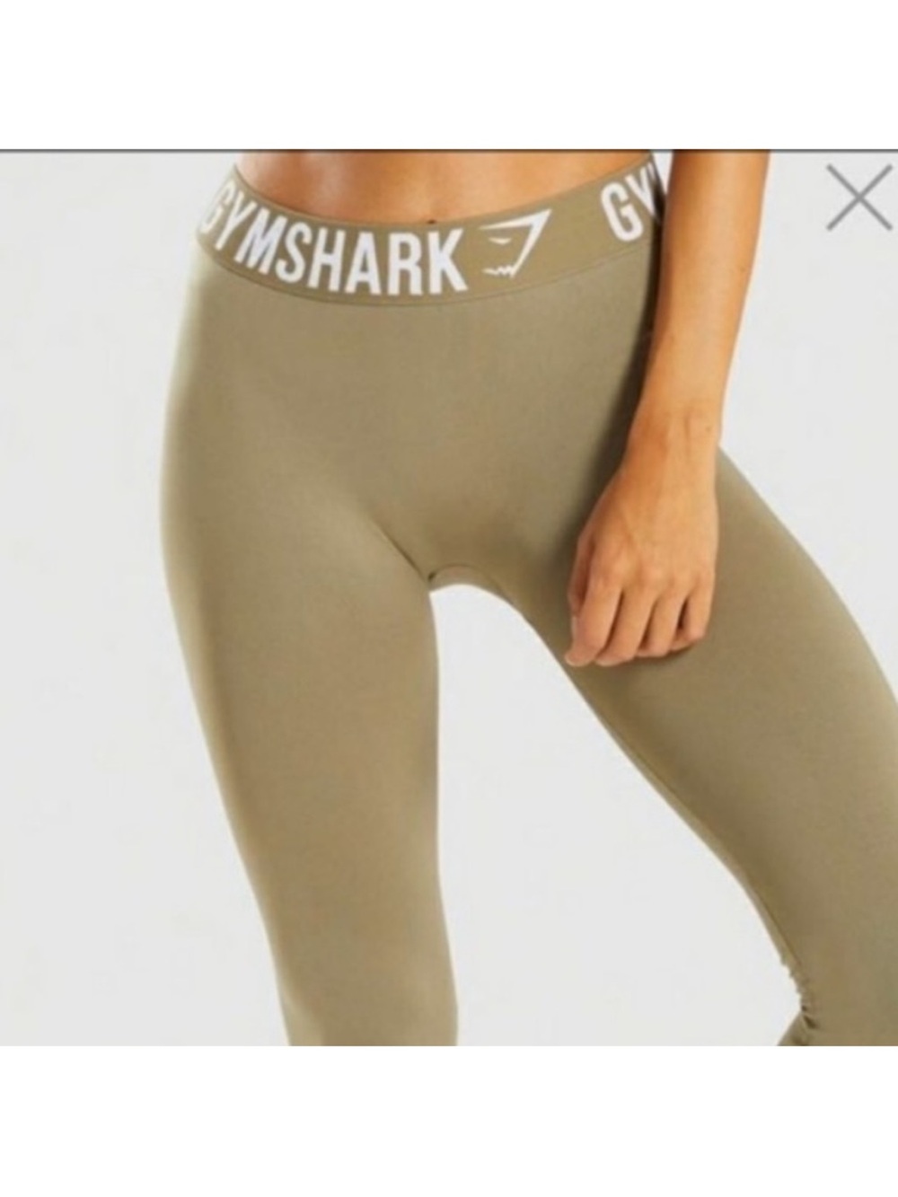 Gymshark Women's Fit Seamless Cropped Leggings — Army Green